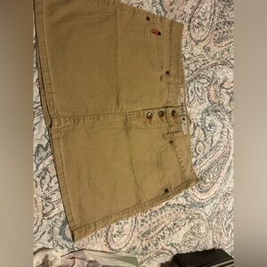 Mudd Tan Skirt with Embroidered Details